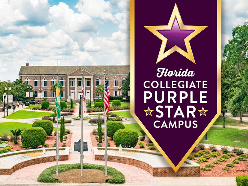 FAMU is among the first three universities in the state of Florida awarded the Purple Star designation