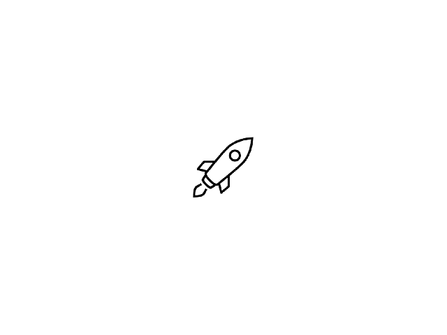 icon depicting an rocketship representing "mission"